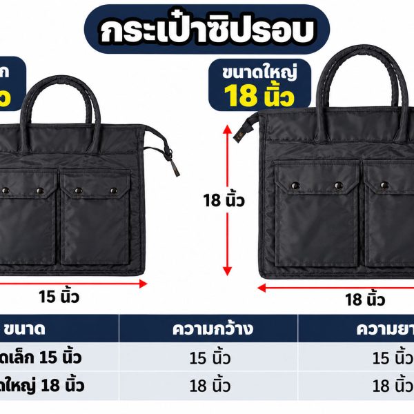 Alternative view of กระเป๋าหิ้ว กระเป๋าซิปรอบ กระเป๋าทหาร