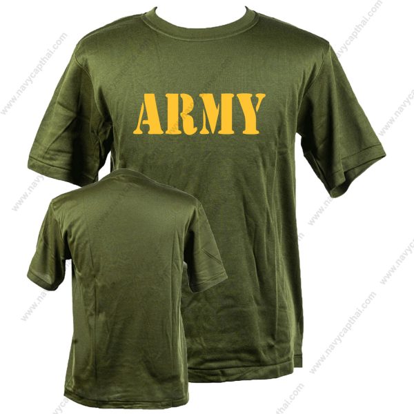 เสื้อยืด-ARMY-แขนสั้น-เขียว