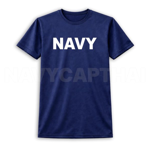 เสื้อยืด NAVY แขนสั้น ผ้าไมโคร ระบายอากาศดี