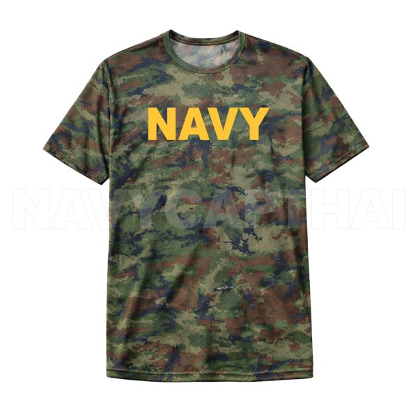 Alternative view of เสื้อยืด NAVY แขนสั้น ผ้าไมโคร ระบายอากาศดี