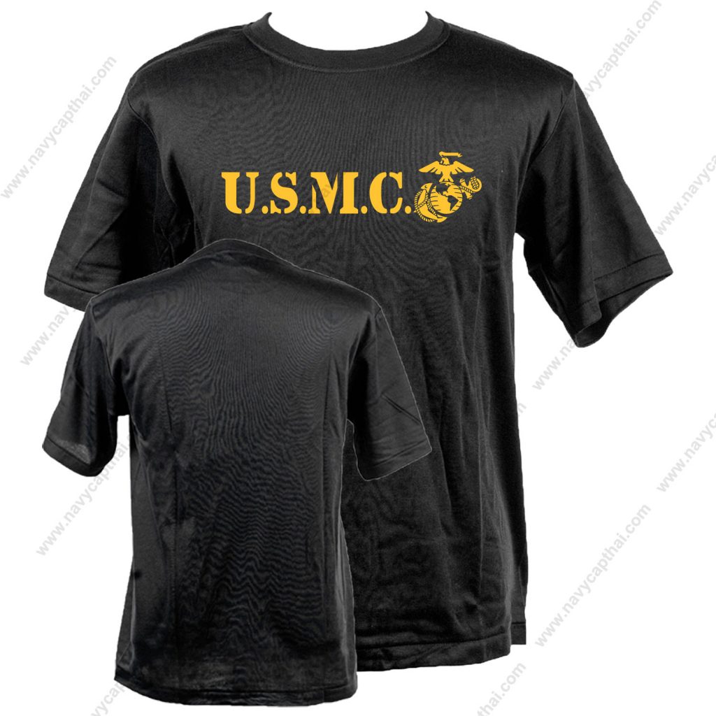 เสื้อยืด-USMC-ดำ-แขนสั้น