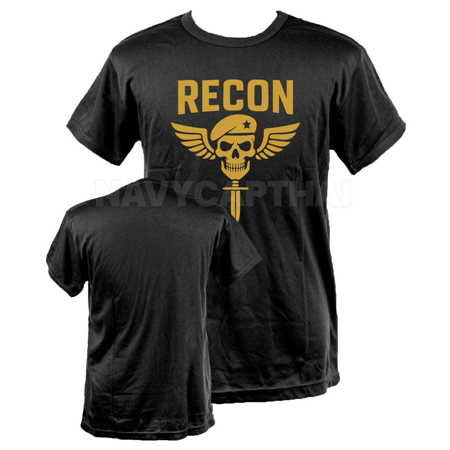 เสื้อยืด-RECON-แขนสั้น-ดำ