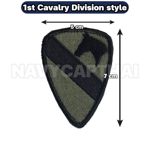 Alternative view of อาร์มทหารม้า 1st Cavalry Division สไตล์ ทหารอเมริกัน แบบตีนตุ๊กแก