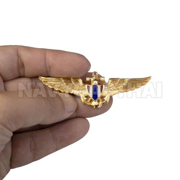 Alternative view of เข็มนักบิน กองทัพเรือ โลหะสีทอง แบบเข็มกลัด
