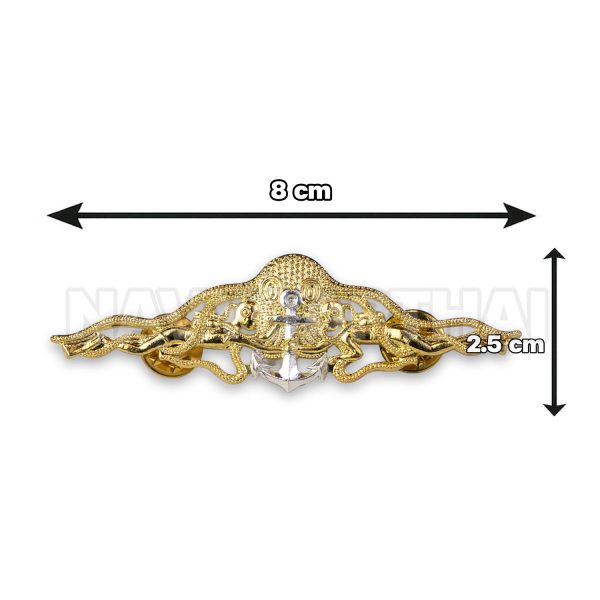 Alternative view of เข็มประดาน้ำ กองทัพเรือ โลหะสีทอง แบบหมุดล็อก (Diver Badge Pin)