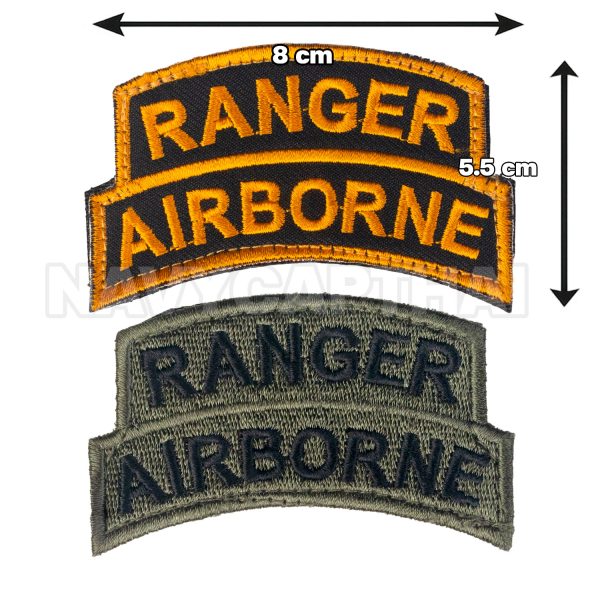 Alternative view of อาร์มปัก RANGER AIRBORNE ตีนตุ๊กแก 2 สี | อาร์มหน่วยสไตล์ทหาร