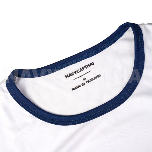 Alternative view of เสื้อน็อต ทหารเรือ คอกลม ผ้าไมโคร กุ๊นคอสีกรมท่า (แขนสั้น)