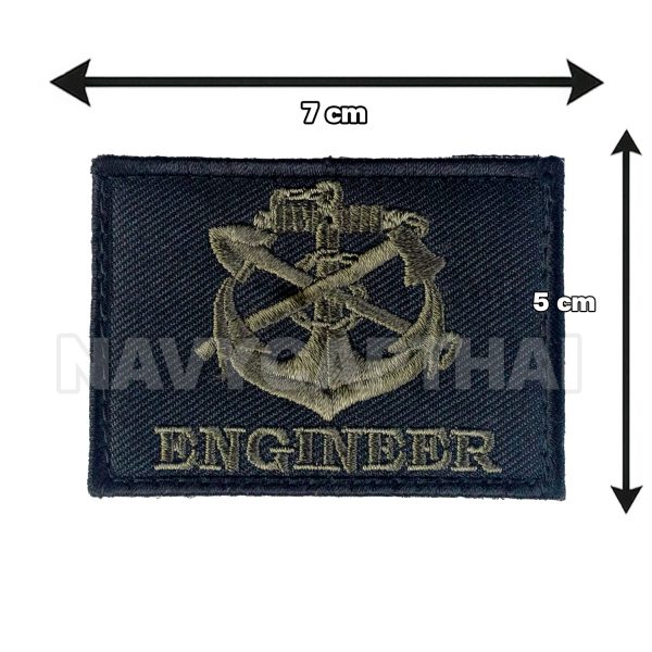 Alternative view of อาร์มปัก ENGINEER ตีนตุ๊กแก | อาร์มช่างทหาร Tactical สีดำ-เขียว OD